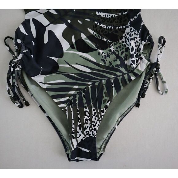 Bar III Women's Sz S Moody Tropics Printed Side-Tie One Piece Swimsuit $88 - Picture 8 of 11